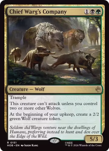 Chief Warg's Company (151), The Hobbit — Magic card price