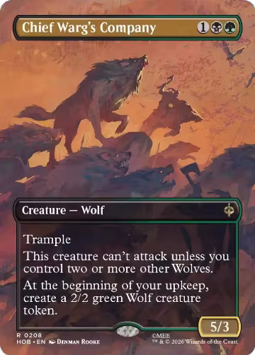Chief Warg's Company (Borderless) (208), The Hobbit — Magic card price