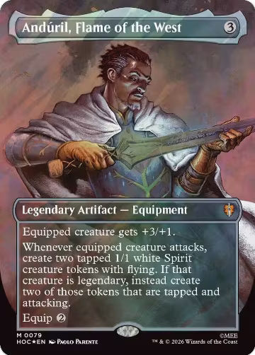 Anduril, Flame of the West (Borderless) (Surge Foil) (79), The Hobbit: Eternal-Legal — Magic card price