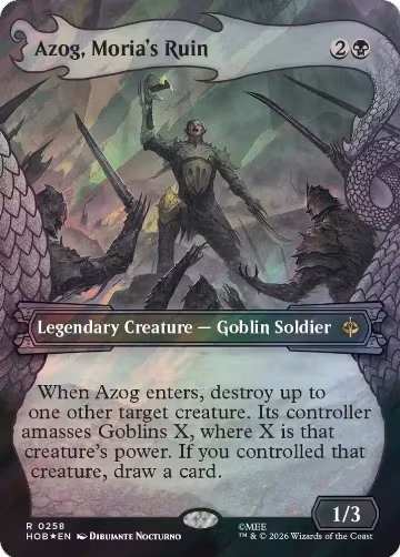 Azog, Moria's Ruin (Showcase) (Surge Foil) (258), The Hobbit — Magic card price
