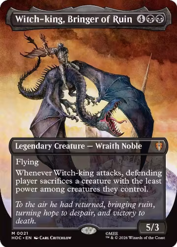 Witch-king, Bringer of Ruin (Borderless) (21), The Hobbit: Eternal-Legal — Magic card price