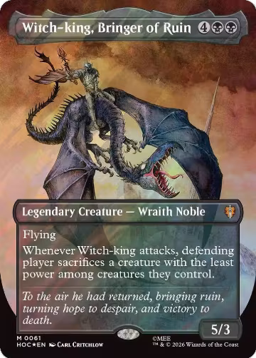 Witch-king, Bringer of Ruin (Borderless) (Surge Foil) (61), The Hobbit: Eternal-Legal — Magic card price