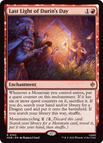 Last Light of Durin's Day (103), The Hobbit — Magic card price