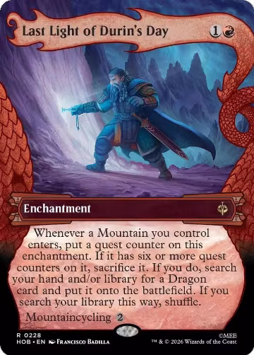 Last Light of Durin's Day (Showcase) (228), The Hobbit — Magic card price