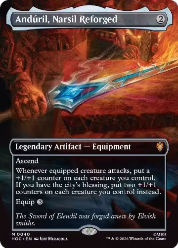 Anduril, Narsil Reforged (Borderless) (40), The Hobbit: Eternal-Legal — Magic card price