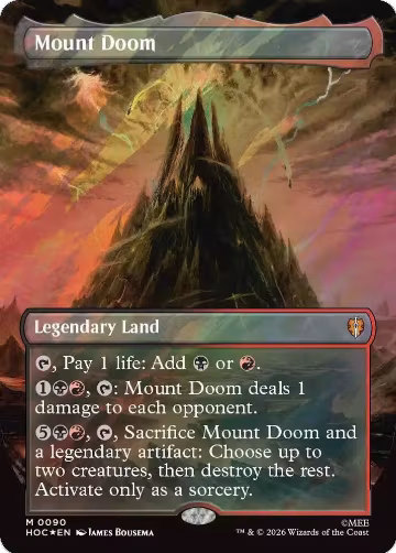 Mount Doom (Borderless) (Surge Foil) (90), The Hobbit: Eternal-Legal — Magic card price