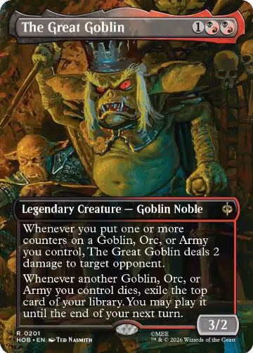 The Great Goblin (Borderless) (201), The Hobbit — Magic card price