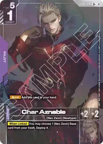 Char Aznable (R+) (GD05-093), Freedom Ascension — Gundam card price