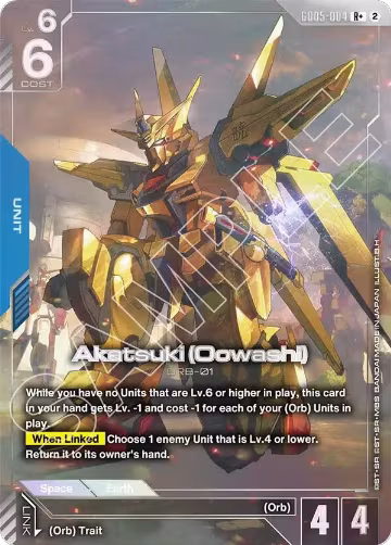 Akatsuki (Oowashi) (R+) (GD05-004), Freedom Ascension — Gundam card price