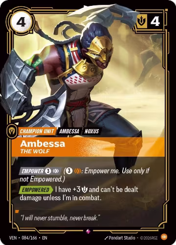 Ambessa, The Wolf (084/166), Vendetta — Riftbound card price