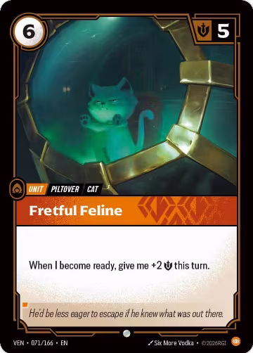 Fretful Feline (071/166), Vendetta — Riftbound card price