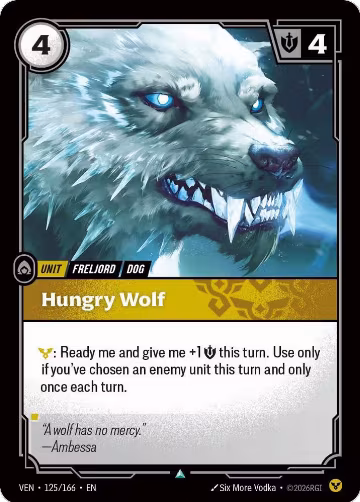 Hungry Wolf (125/166), Vendetta — Riftbound card price