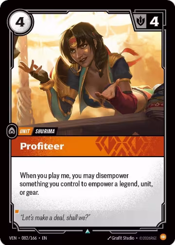 Profiteer (082/166), Vendetta — Riftbound card price