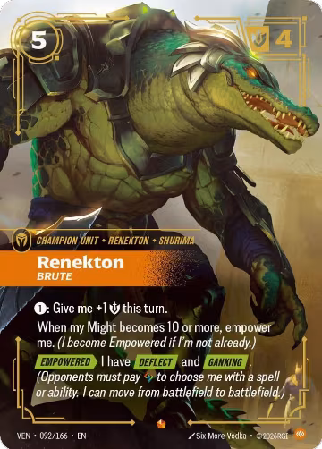 Renekton, Brute (092/166), Vendetta — Riftbound card price