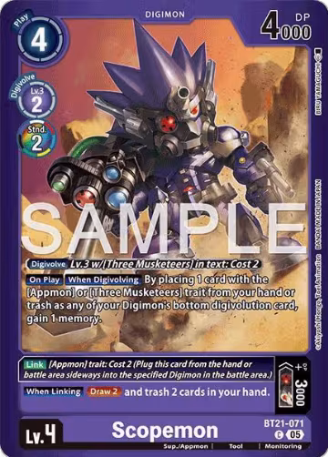 Scopemon (BT21-071 C), Limited Card Pack -Final Crest- — Digimon card price