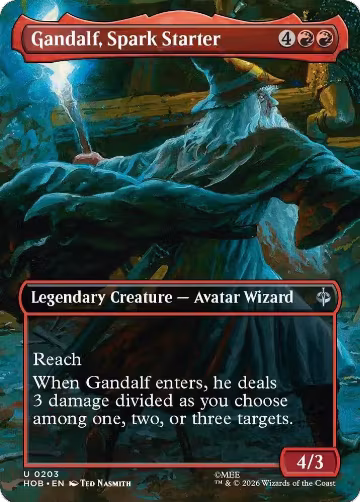 Gandalf, Spark Starter (Borderless) (203), The Hobbit — Magic card price