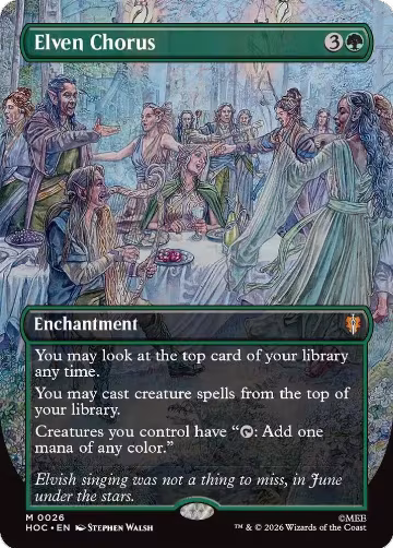 Elven Chorus (Borderless) (26), The Hobbit: Eternal-Legal — Magic card price
