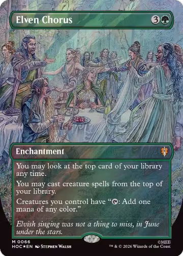 Elven Chorus (Borderless) (Surge Foil) (66), The Hobbit: Eternal-Legal — Magic card price