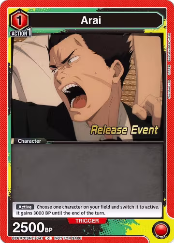 Arai (UE22BT/CSM-1-041), CHAINSAW MAN Release Event Cards — Union Arena card price