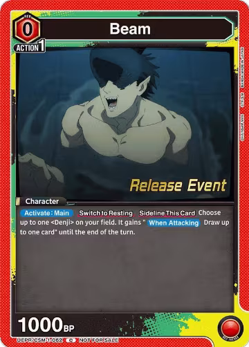 Beam (062) (UE22BT/CSM-1-062), CHAINSAW MAN Release Event Cards — Union Arena card price