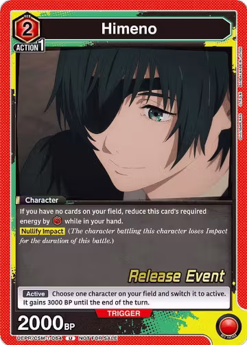 Himeno (064) (UE22BT/CSM-1-064), CHAINSAW MAN Release Event Cards — Union Arena card price