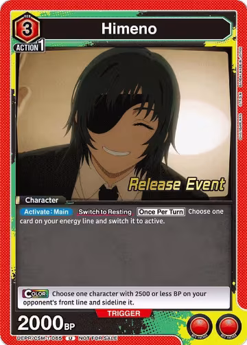 Himeno (065) (UE22BT/CSM-1-065), CHAINSAW MAN Release Event Cards — Union Arena card price