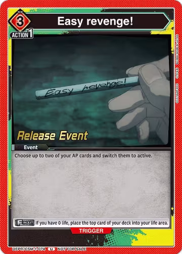 Easy Revenge! (UE22BT/CSM-1-074), CHAINSAW MAN Release Event Cards — Union Arena card price