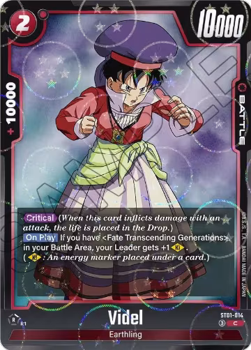 Videl (Dragon Ball Pattern) (ST01-014), Story Booster 01 — DB Fusion card price