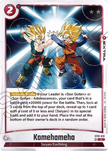 Kamehameha (Dragon Ball Pattern) (ST01-016), Story Booster 01 — DB Fusion card price