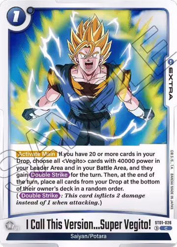 I Call This Version...Super Vegito! (ST01-026), Story Booster 01 — DB Fusion card price