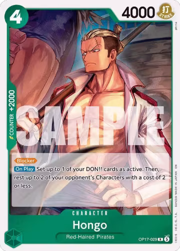 Hongo (OP17-029), The World's Strongest Warriors — One Piece card price
