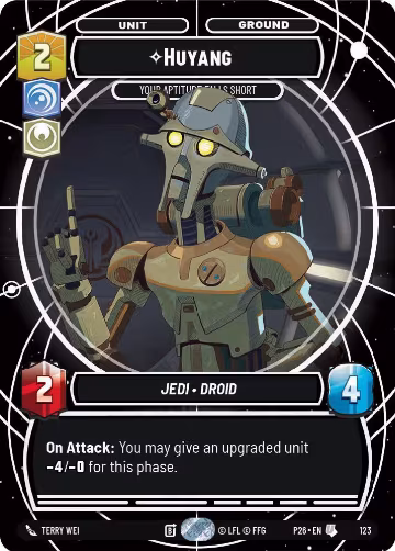 Huyang - Your Aptitude Falls Short (123), Galactic Championship 2026 — Star Wars card price