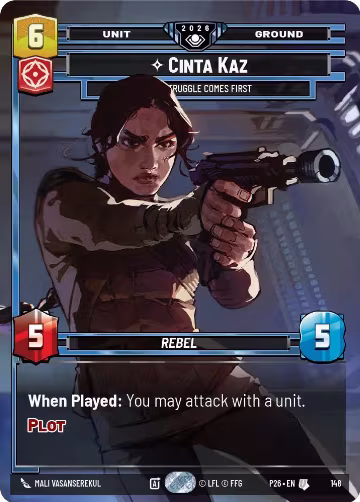 Cinta Kaz - The Struggle Comes First (Prize Wall) (148), Galactic Championship 2026 — Star Wars card price