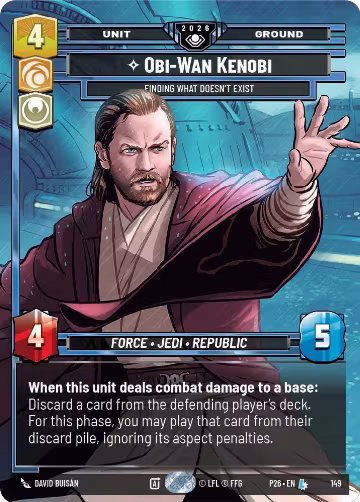Obi-Wan Kenobi - Finding What Doesn't Exist (Prize Wall) (149), Galactic Championship 2026 — Star Wars card price