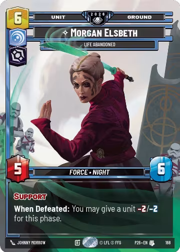 Morgan Elsbeth - Life Abandoned (168), Galactic Championship 2026 — Star Wars card price