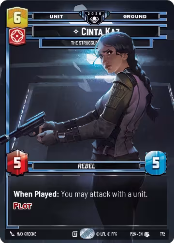 Cinta Kaz - The Struggle Comes First (172), Galactic Championship 2026 — Star Wars card price