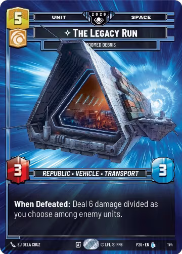 The Legacy Run - Doomed Debris (174), Galactic Championship 2026 — Star Wars card price