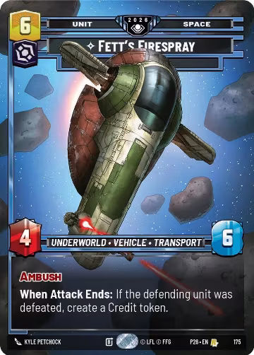 Fett's Firespray - In Pursuit (175), Galactic Championship 2026 — Star Wars card price