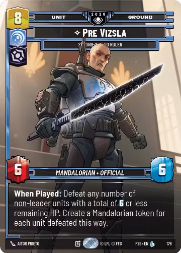 Pre Vizsla - Strong-Willed Ruler (179), Galactic Championship 2026 — Star Wars card price