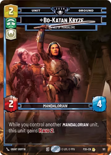 Bo-Katan Kryze - For All of Mandalore (181), Galactic Championship 2026 — Star Wars card price