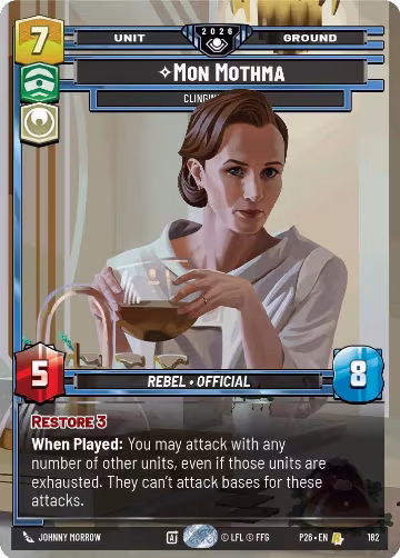 Mon Mothma - Clinging to Hope (182), Galactic Championship 2026 — Star Wars card price