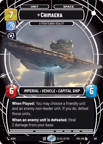 Chimaera - A Frightening Reality (189), Galactic Championship 2026 — Star Wars card price