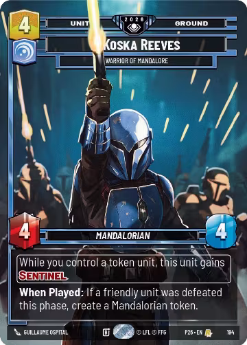 Koska Reeves - Warrior of Mandalore (194), Galactic Championship 2026 — Star Wars card price