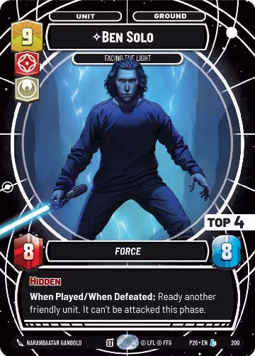 Ben Solo - Facing the Light (Top 4) (200), Galactic Championship 2026 — Star Wars card price