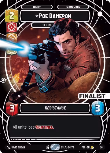 Poe Dameron - I'll Come Back For You (Finalist) (201), Galactic Championship 2026 — Star Wars card price