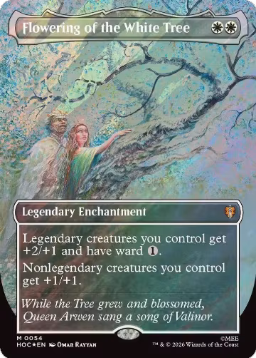 Flowering of the White Tree (Borderless) (Surge Foil) (54), The Hobbit: Eternal-Legal — Magic card price