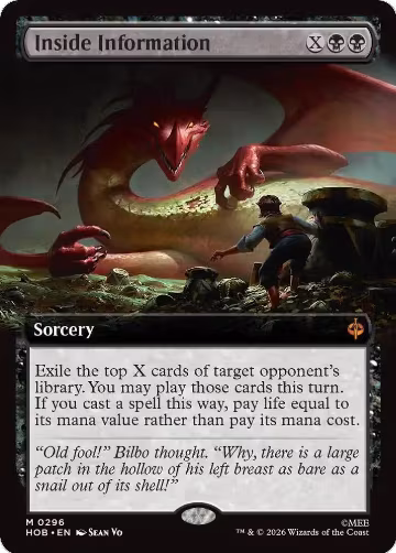 Inside Information (Extended Art) (296), The Hobbit — Magic card price