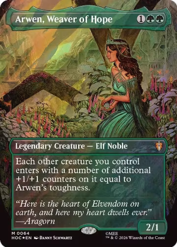 Arwen, Weaver of Hope (Borderless) (Surge Foil) (64), The Hobbit: Eternal-Legal — Magic card price