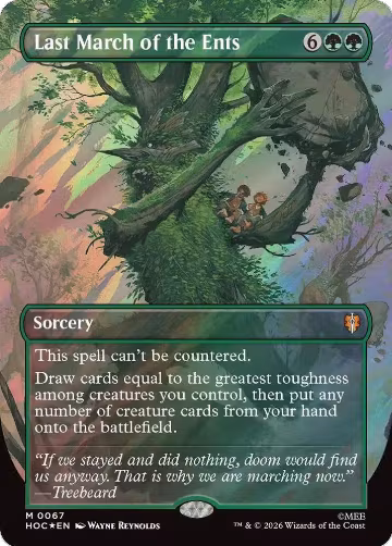 Last March of the Ents (Borderless) (Surge Foil) (67), The Hobbit: Eternal-Legal — Magic card price
