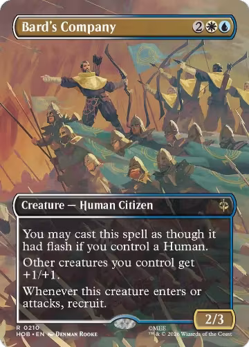 Bard's Company (Borderless) (210), The Hobbit — Magic card price